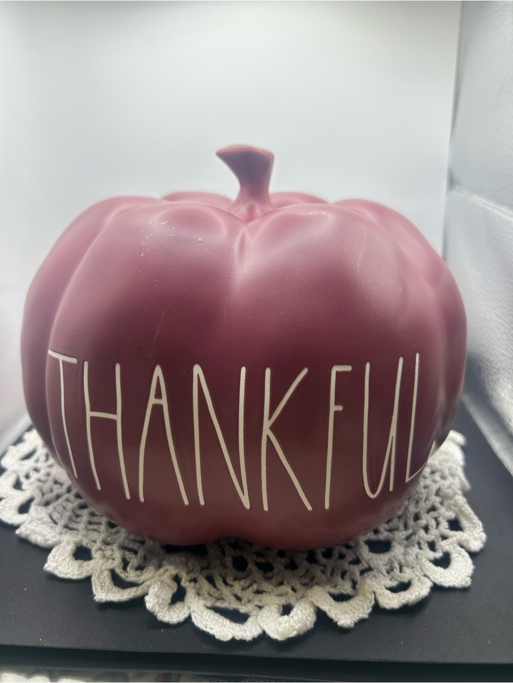 Thankful Ceramic Pumpkin Décor -Rae Dunn